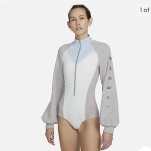 Jordan Cozy Fleece Bodysuit White/Blue